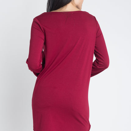 Women's Lace Up Wrap Long Sleeve Top