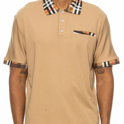 Checkered Detail Polo