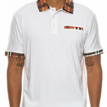 Checkered Detail Polo