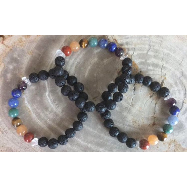 Aromatherapy Chakra Diffuser Bracelet with Genuine Gemstones!